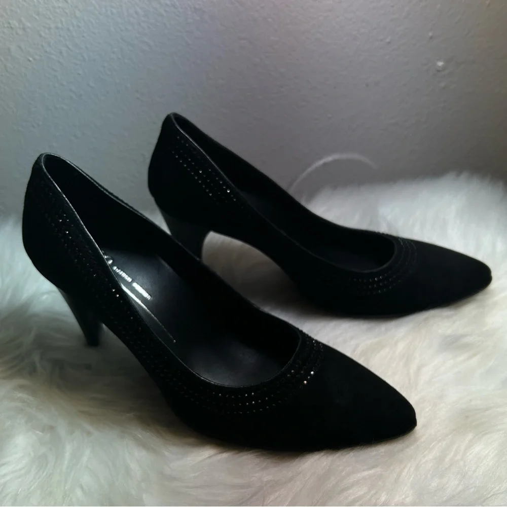 ECCO Danish Design Womens Black Suede Heels Size EU40/9.5US